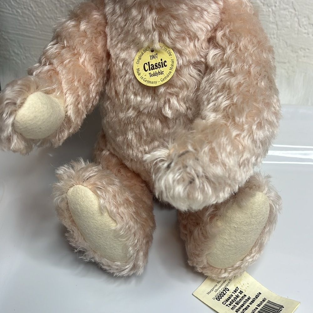 Steiff 1907 Classic Pink Mohair Teddy - Picture 5 of 10